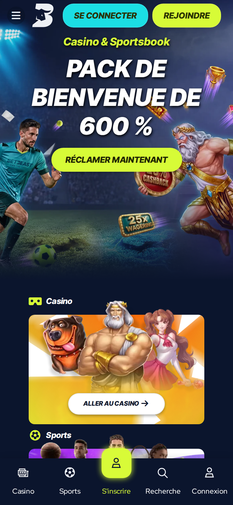BetBeast Casino mobile