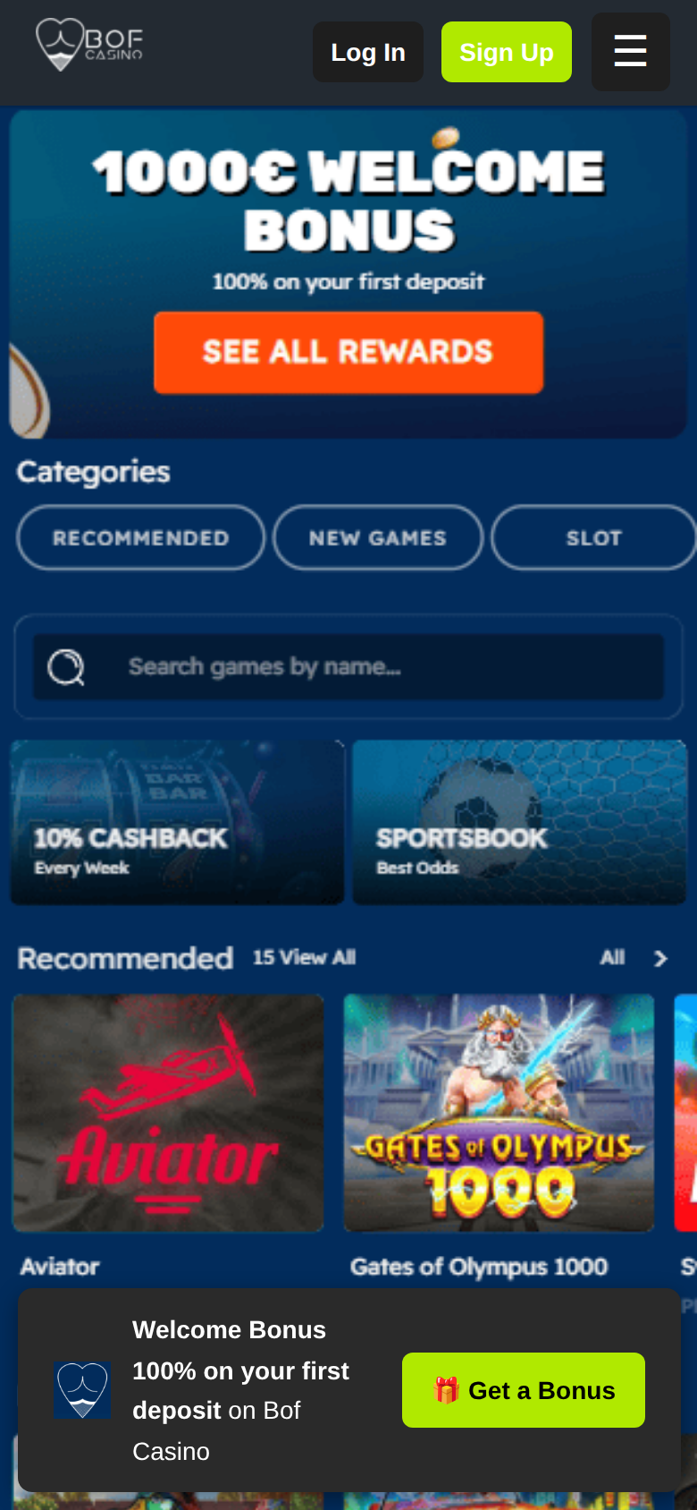 BOF Casino mobile