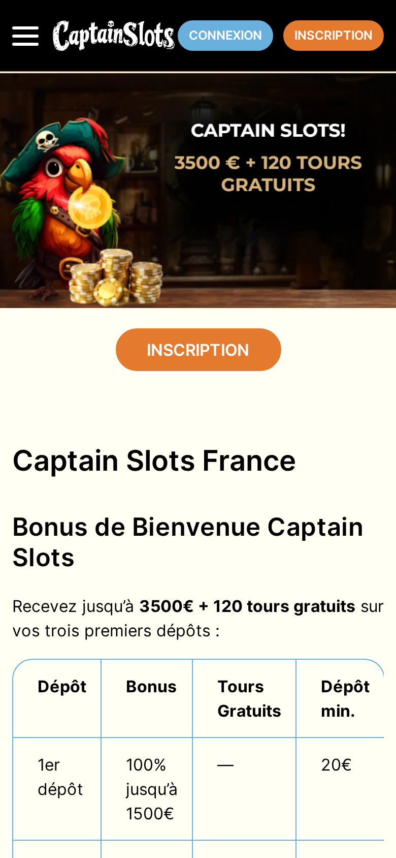 Captain Slots Casino mobile
