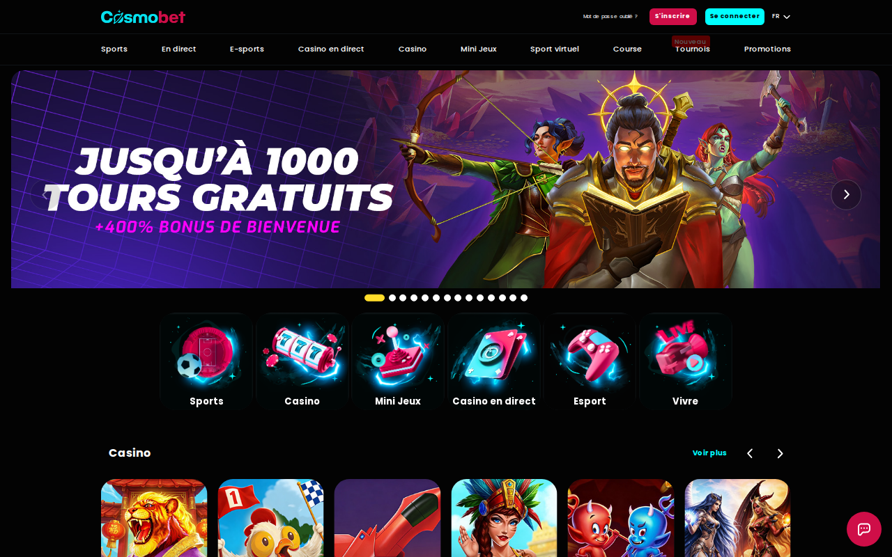 Cosmobet Casino - aperçu du casino