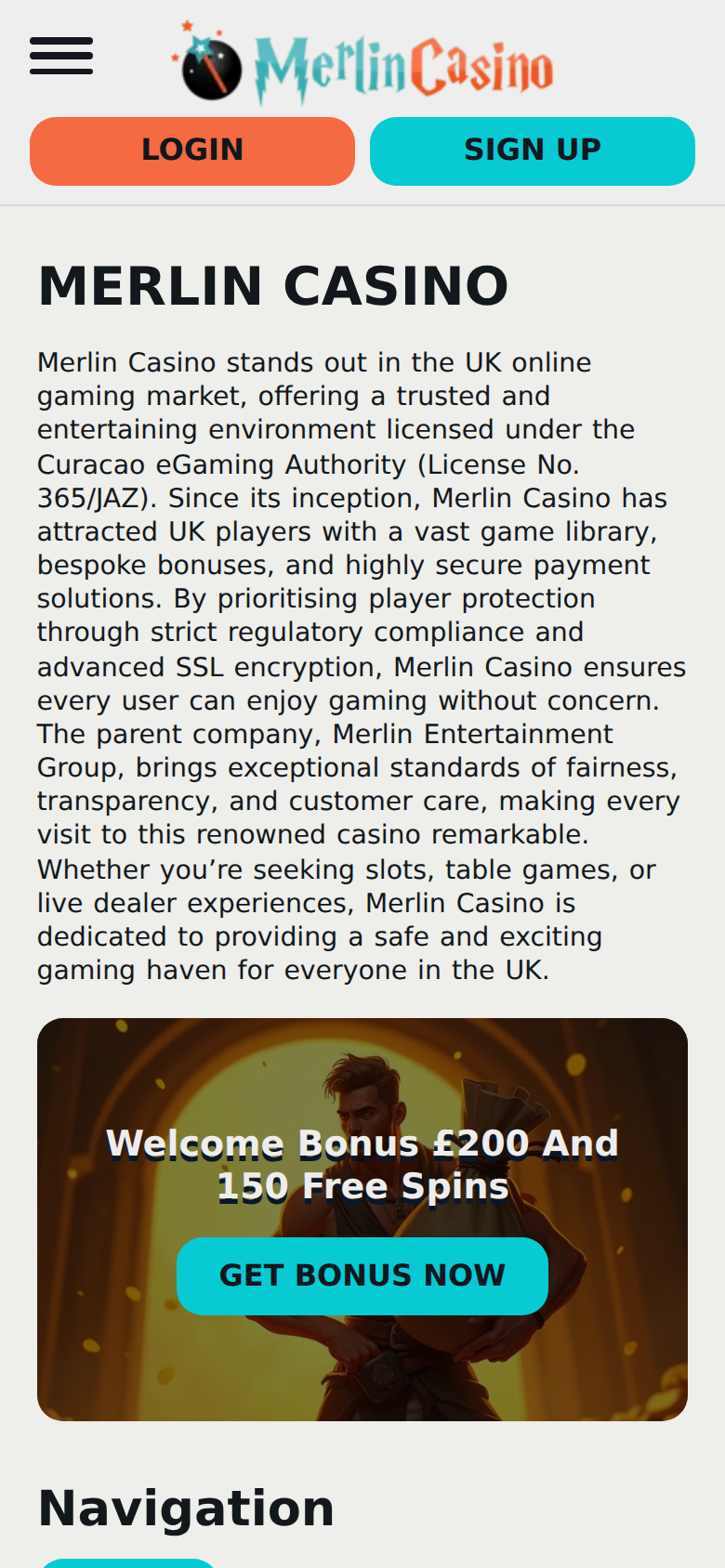 Merlin Casino mobile