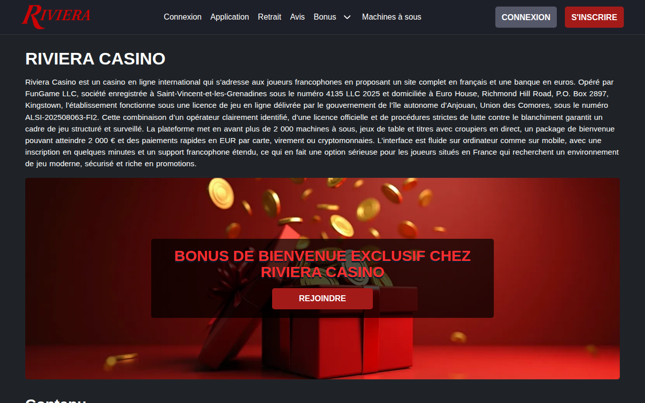 Riviera Casino - aperçu du casino