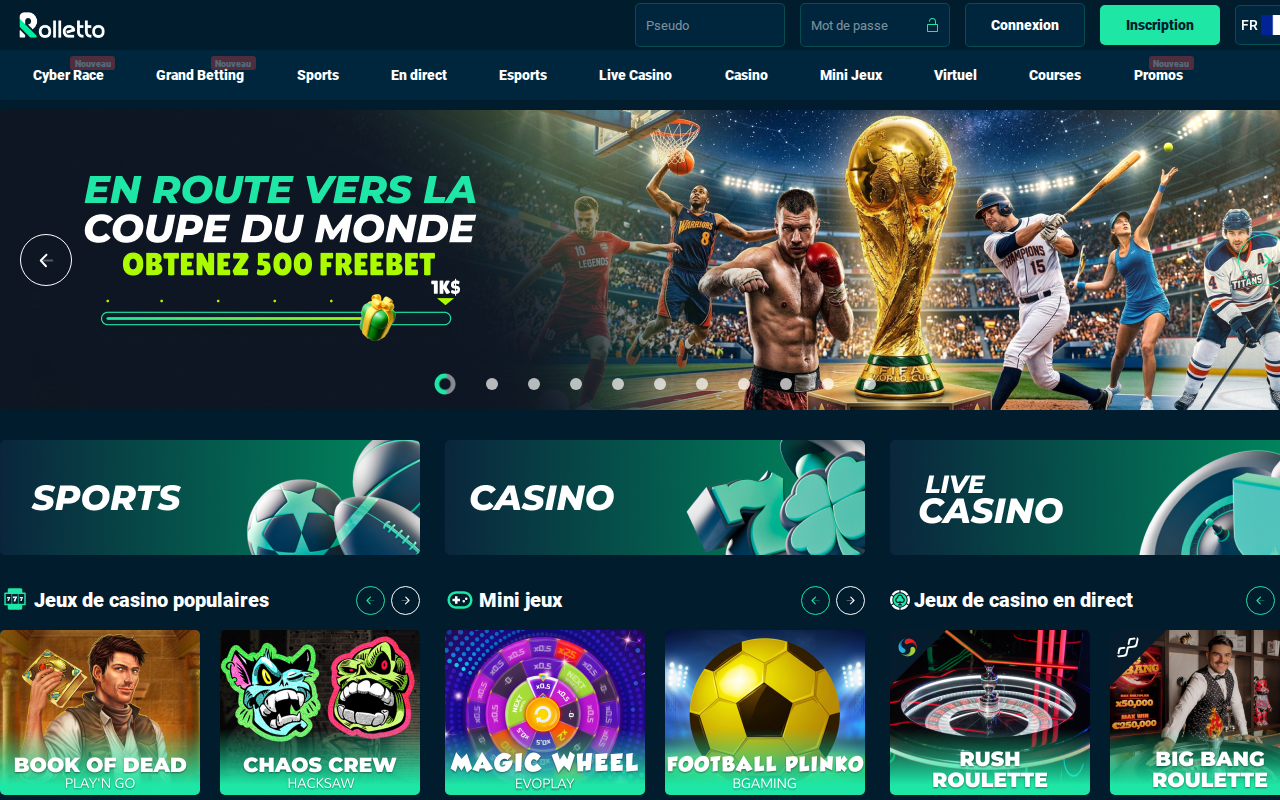 Rolletto Casino - aperçu du casino