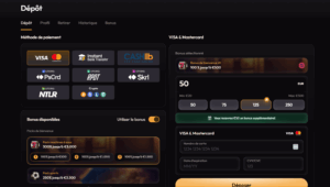 dépôt sur Mad Casino