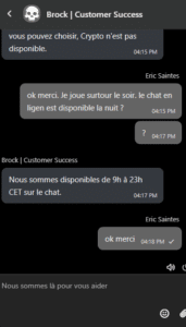 Service Client Test captain slots