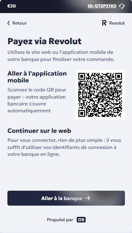 Velovet Revolut dépôt revolut